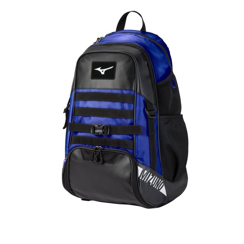 Mochila Mizuno Baseball MVP X - Mulher - Pretas/Azul Marinho - DQYPB8037